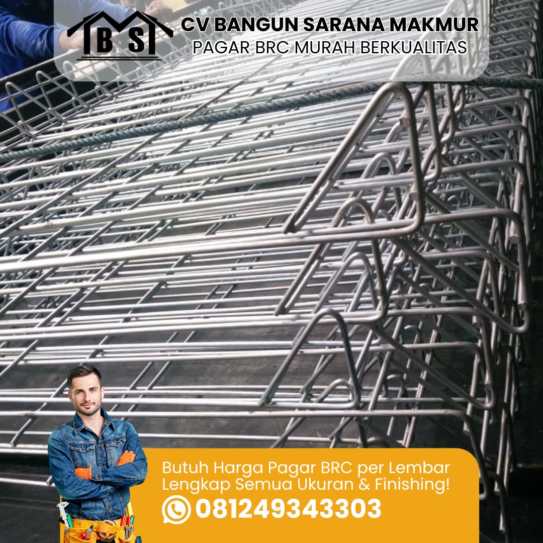Harga Pagar BRC per Lembar Lengkap Semua Ukuran & Finishing!